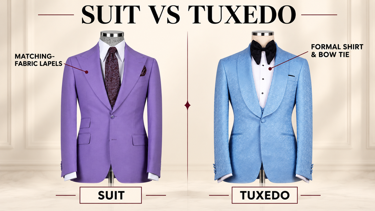 Difference Between Suit & Tuxedo: What Should You Wear?