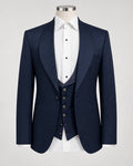 Midnight Navy Shawl-Lapel Three-Piece Tuxedo
