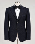 Midnight Black Tonal Jacquard Tuxedo