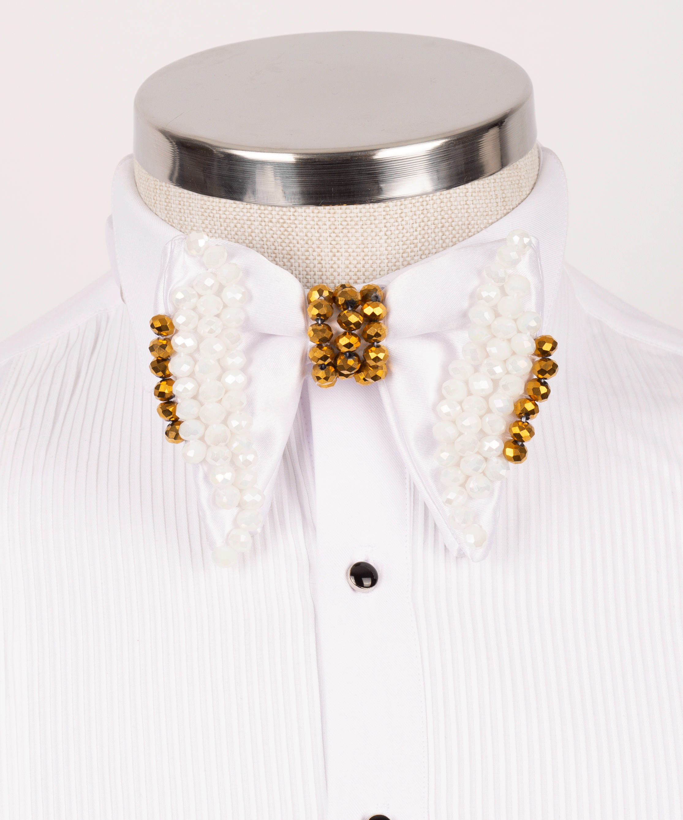 Koss Atelier Beaded Bow Tie No.2 #49 – Luxury Men's Formal Accessory | Front View | Koss Atelier