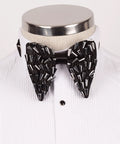 Handcrafted Silver Beaded Formal Bow Tie | Koss Atelier