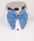 Blue and light-blue satin classic bow tie