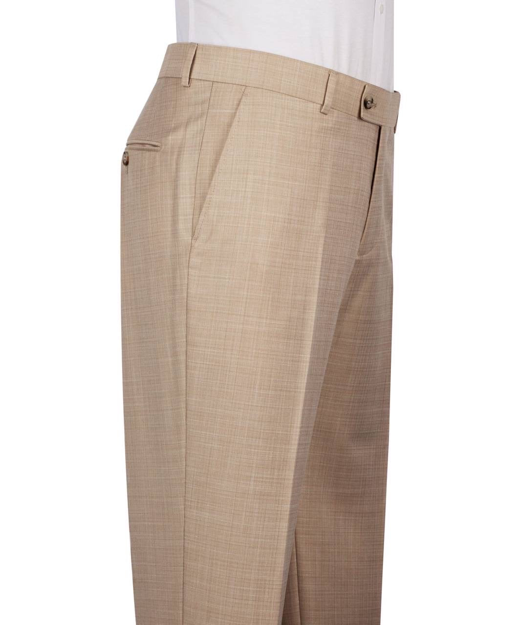 Beige plaid trousers 
