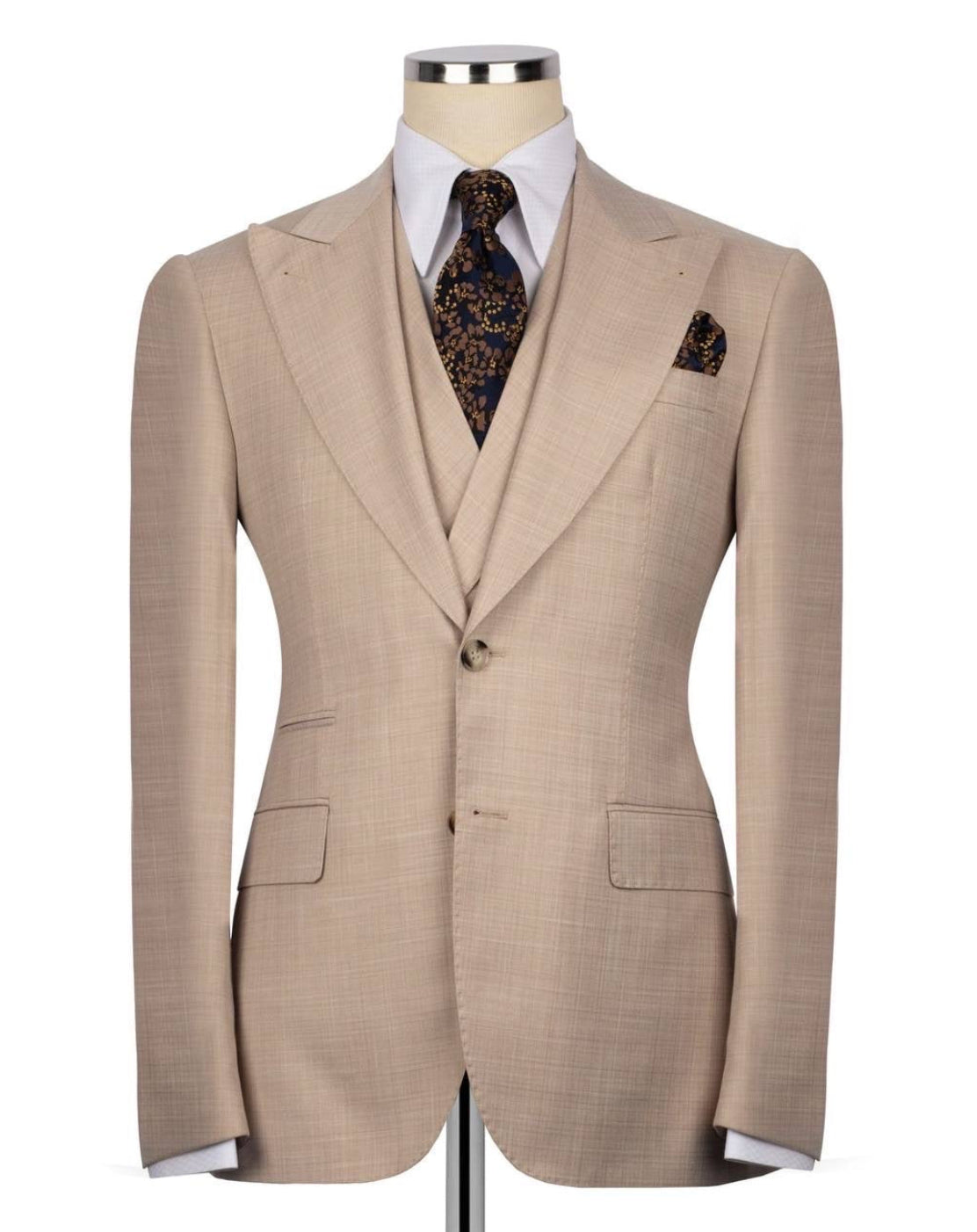 Beige suit on a mannequin