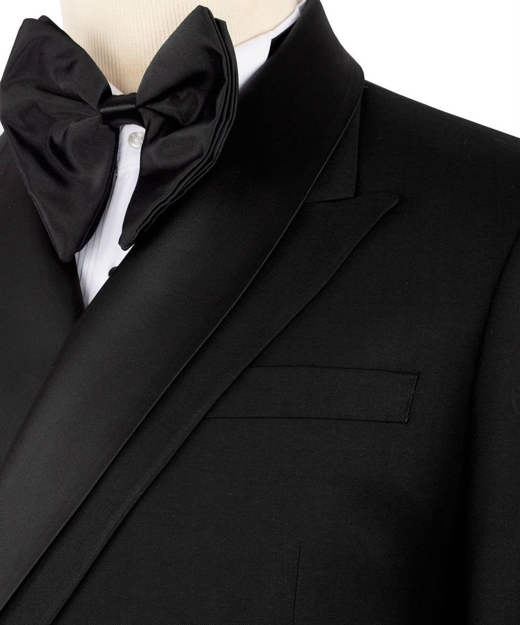 Black tuxedo with bow tie on a mannequin