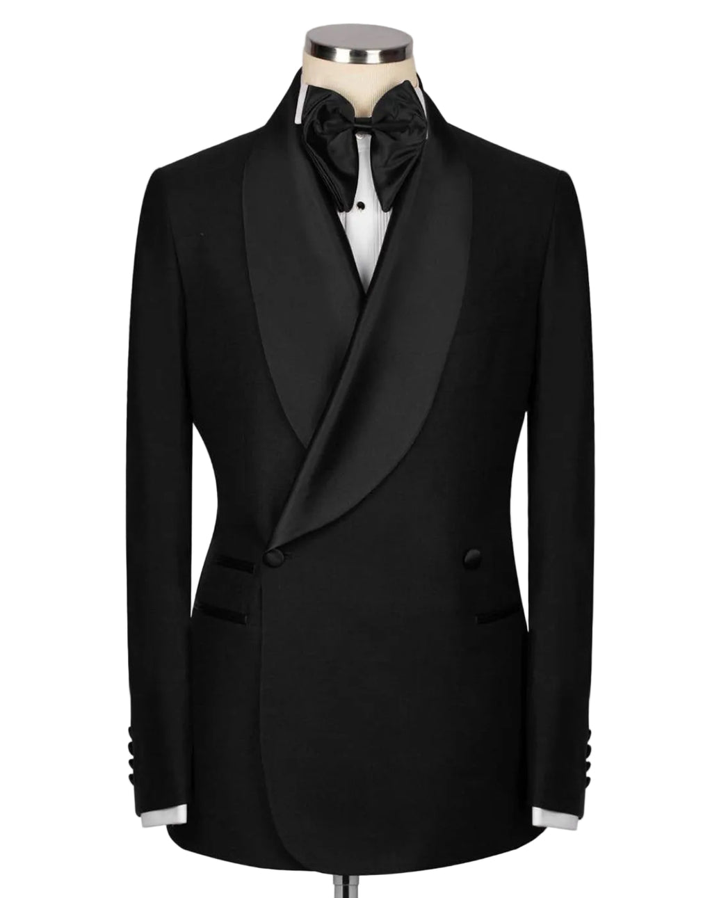 Black tuxedo jacket on a mannequin 
