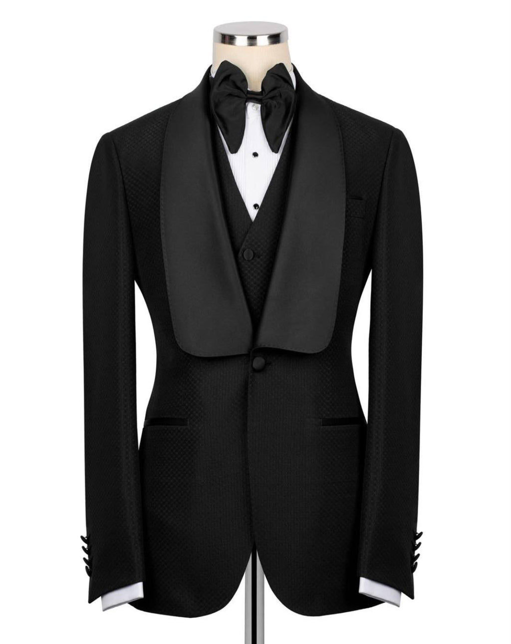 Black tuxedo on a mannequin 
