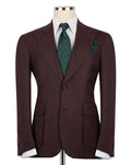 Burgundy Slim Fit Notch Lapel Suit for Men