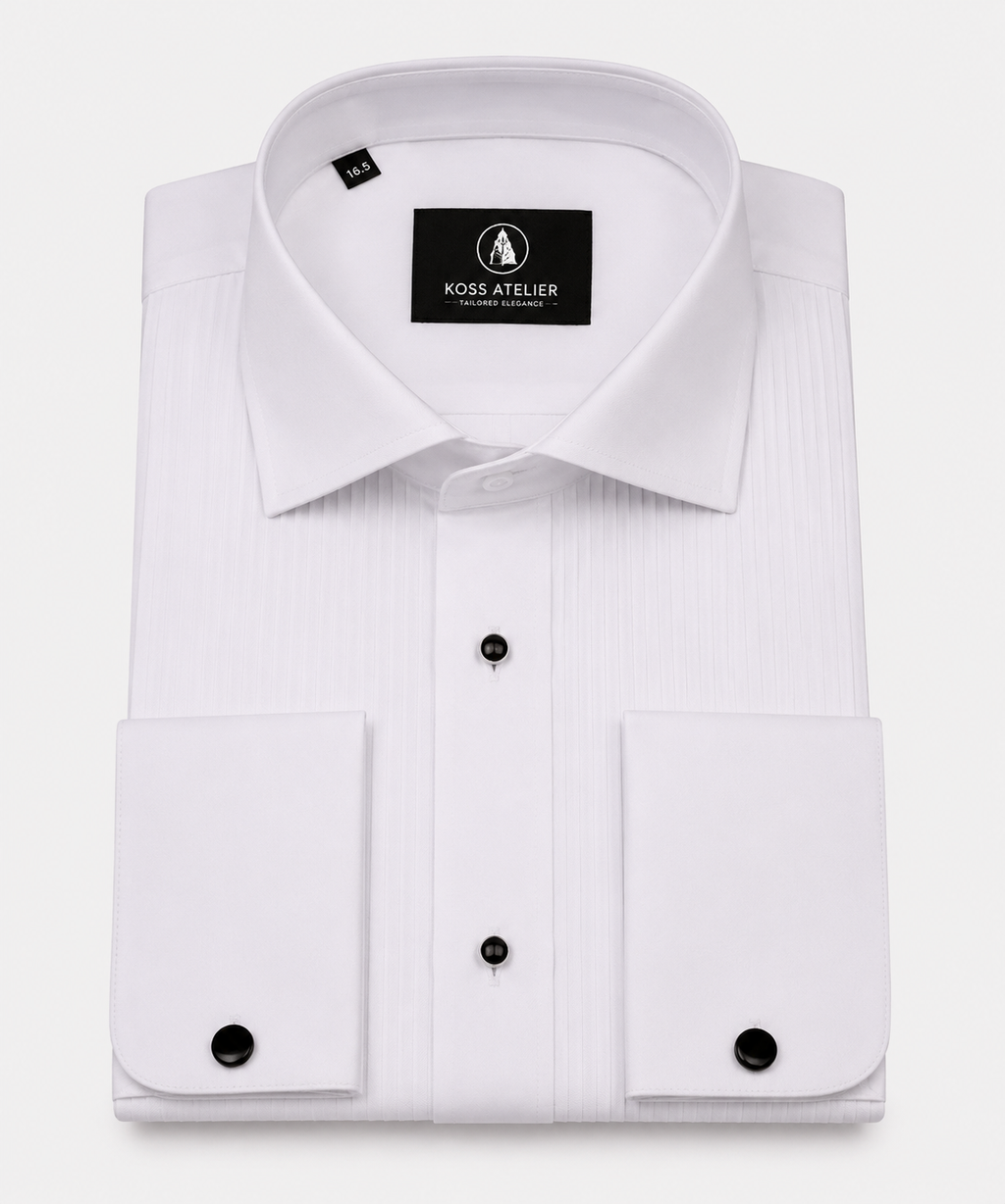 Men's Cream French Cuff Dress Shirt