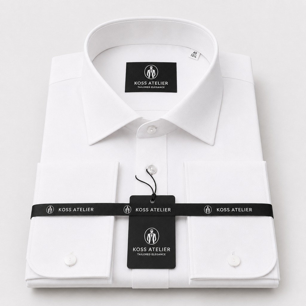 Luxury White Tuxedo Dress Shirt for Men