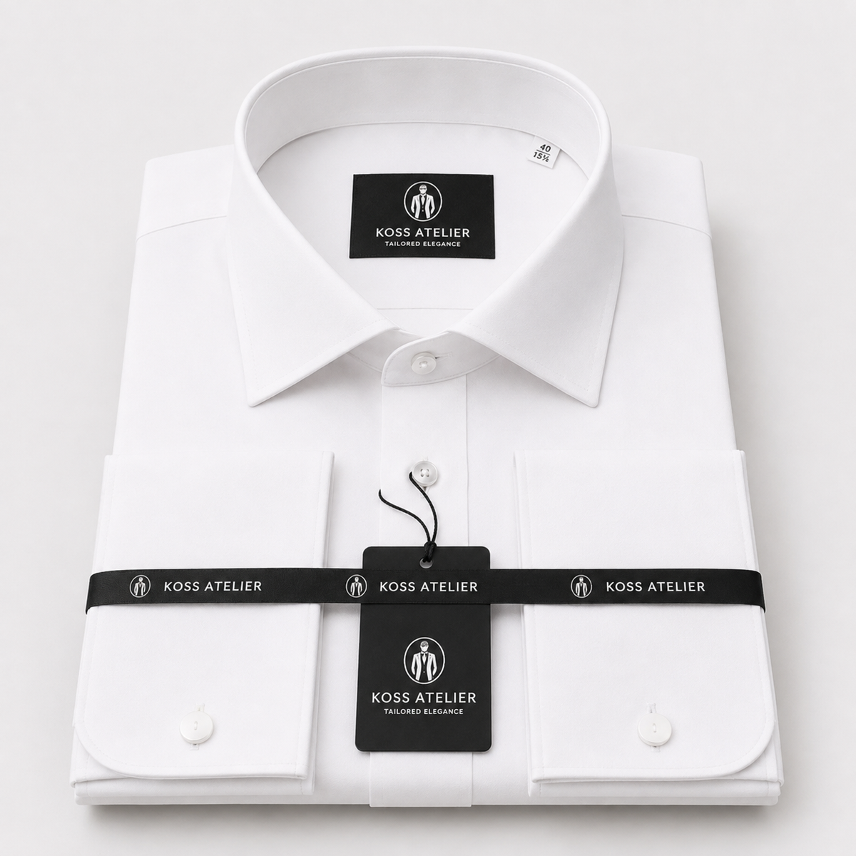Luxury White Tuxedo Dress Shirt for Men
