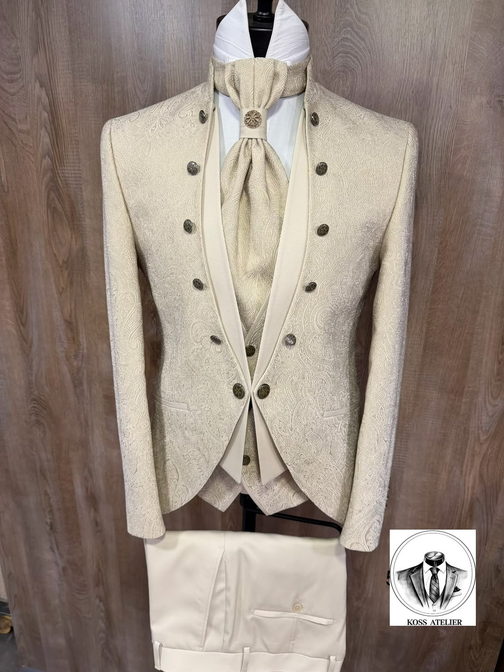 Elegant Ivory Paisley Tuxedo