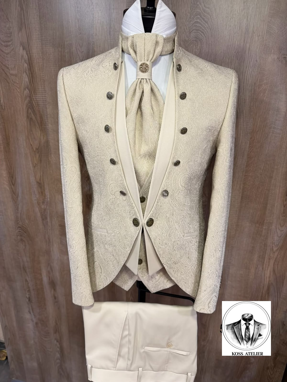 Elegant Ivory Paisley Tuxedo