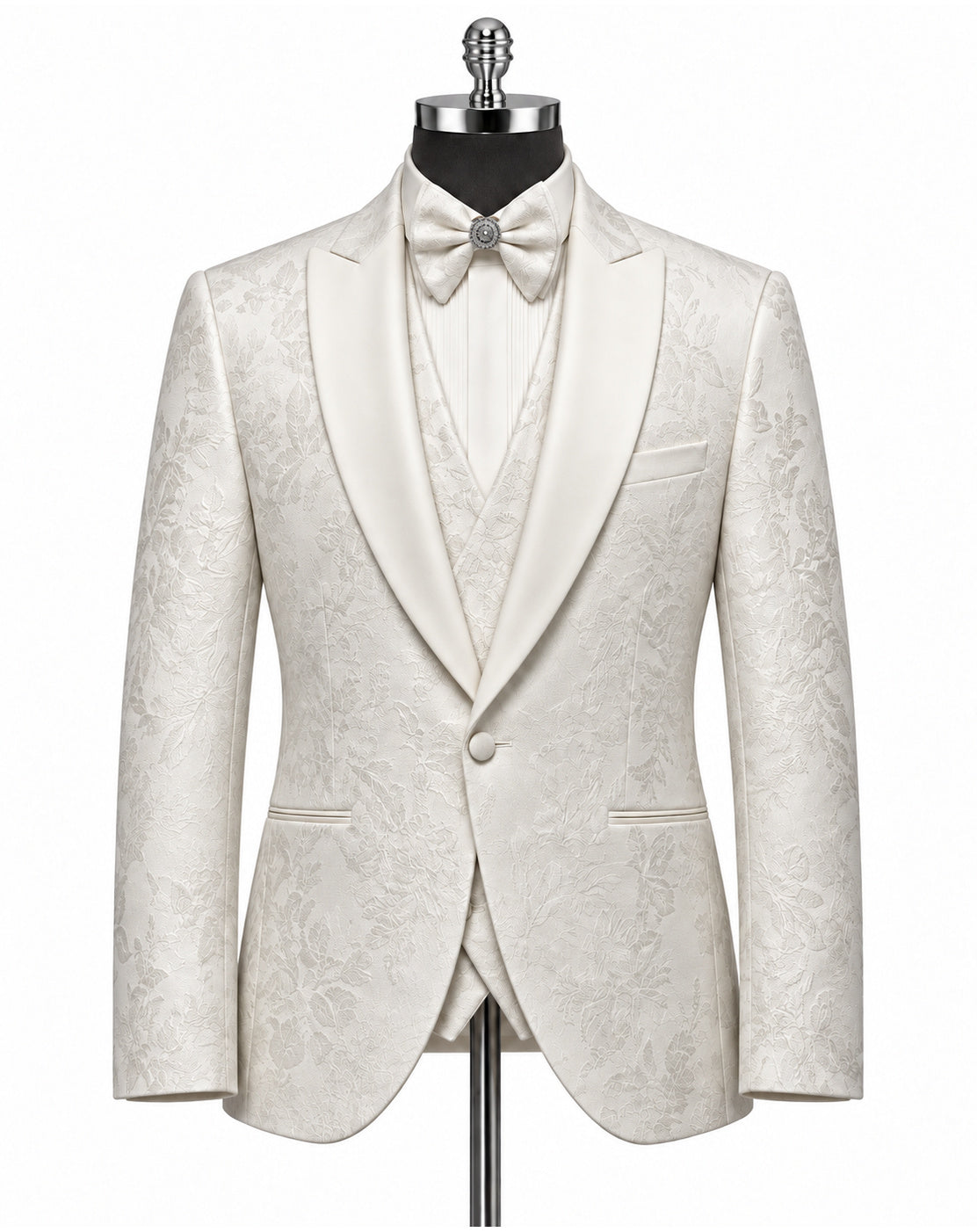 Koss Atelier Alabaster Garden Jacquard Tuxedo