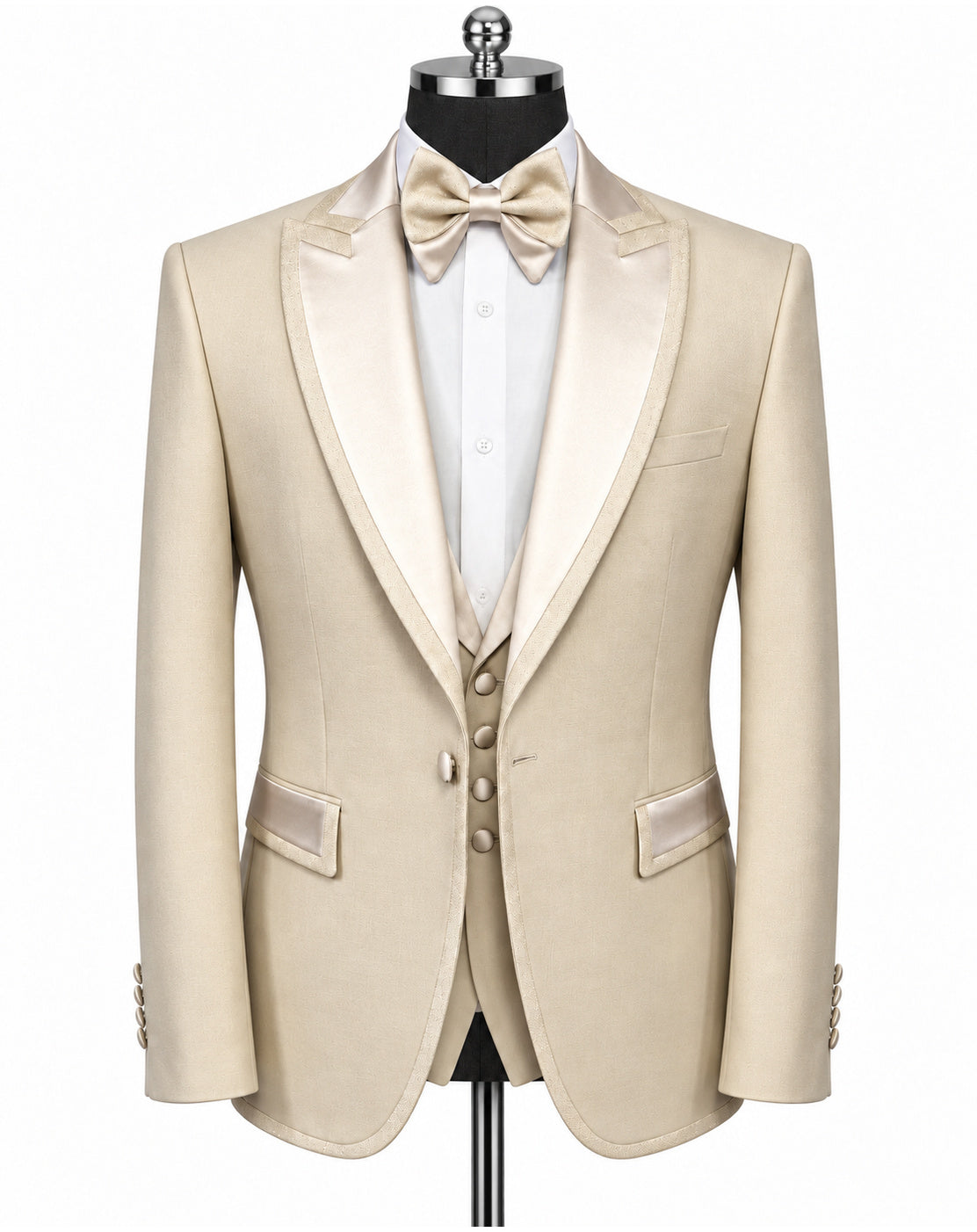 Koss Atelier Aurelia Champagne Three Piece Tuxedo
