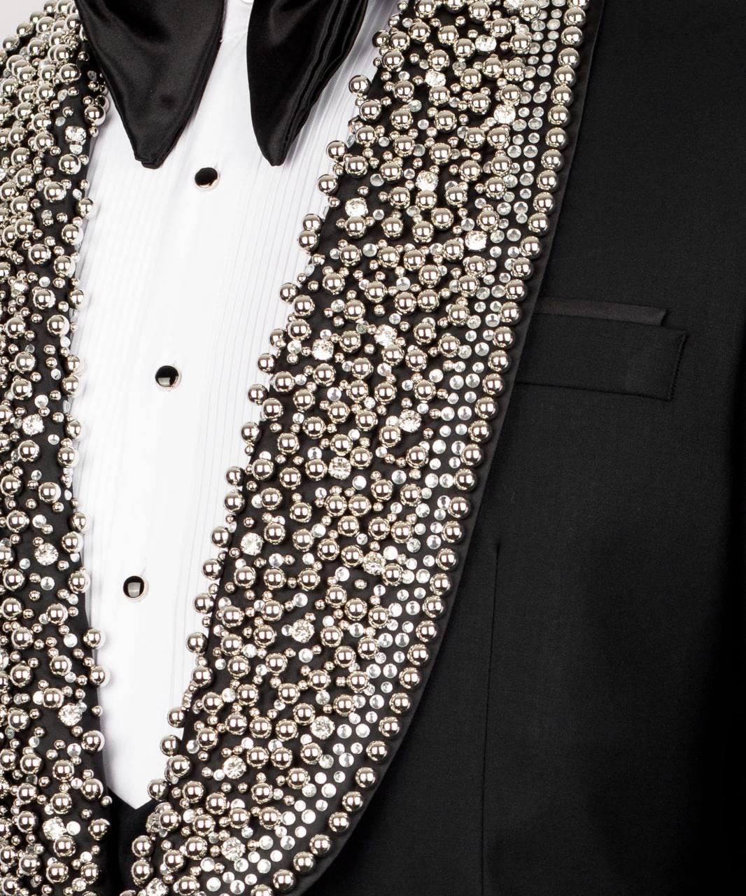 Black tuxedo with a beaded jacket