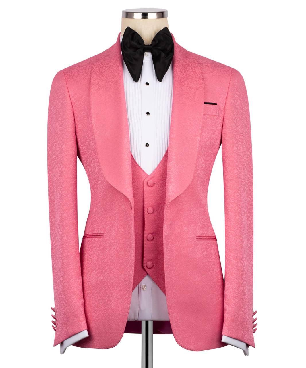 Koss Atelier Positano Rose Jacquard Shawl Tuxedo