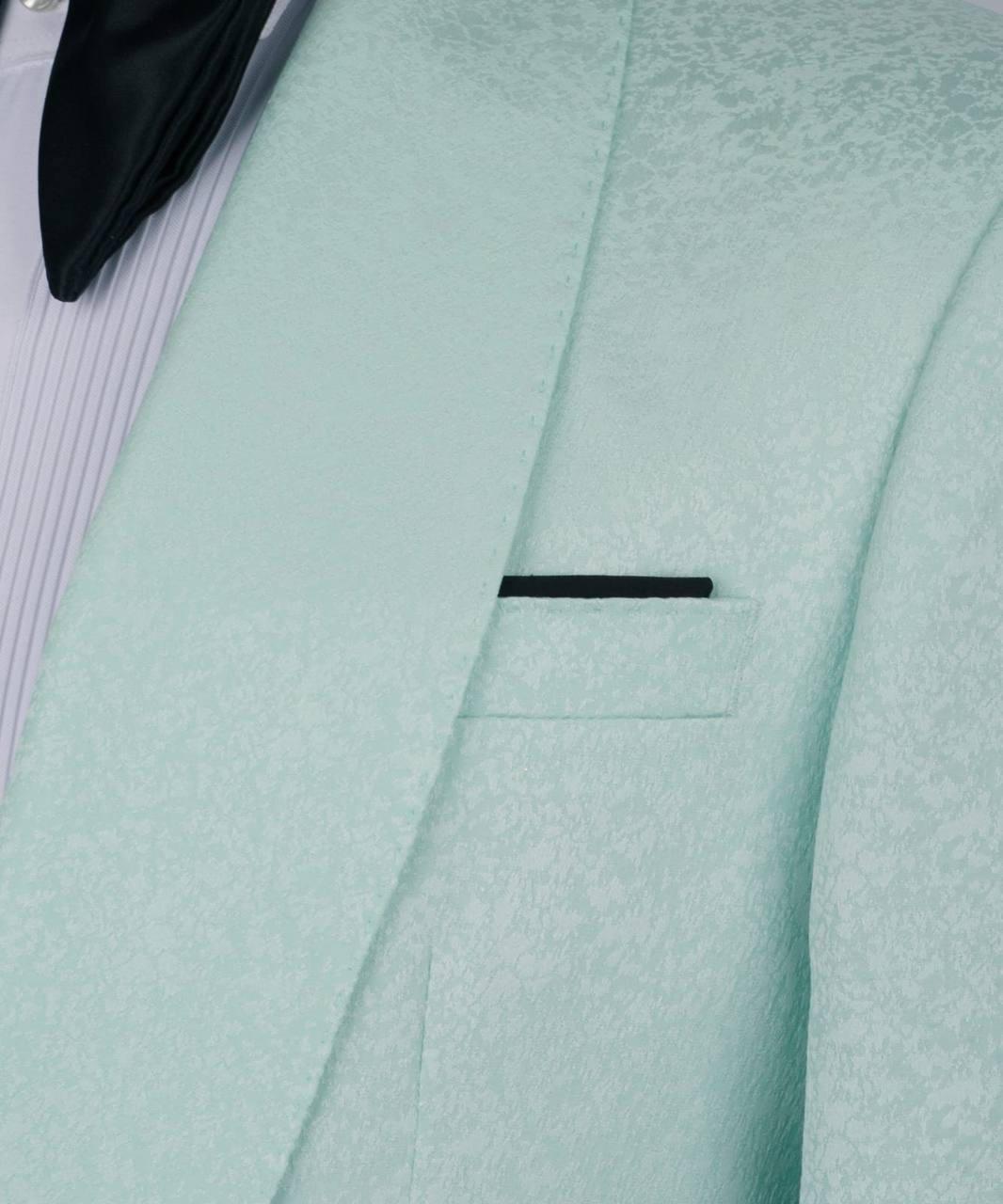 Koss Atelier Portofino Mint Jacquard Shawl Tuxedo