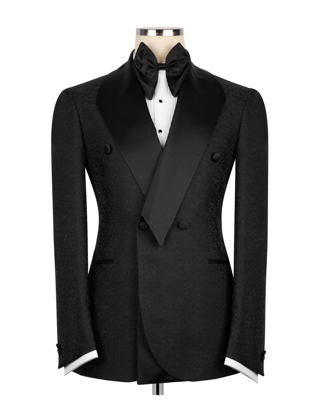 Koss Atelier Venezia Black Double-Breasted Shawl Tuxedo