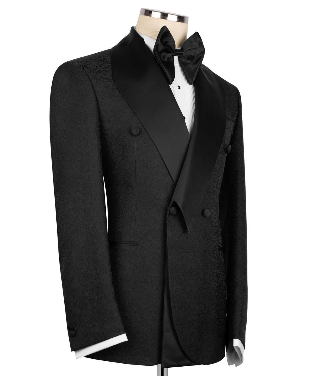 Koss Atelier Venezia Black Double-Breasted Shawl Tuxedo