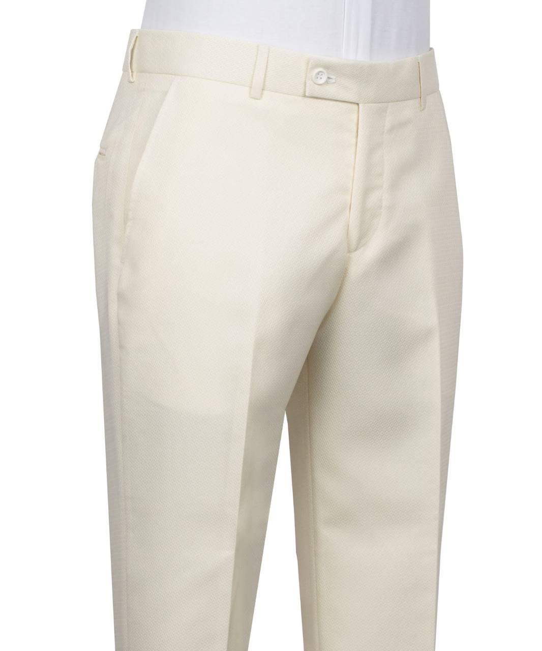 Beige dress pants on a white background