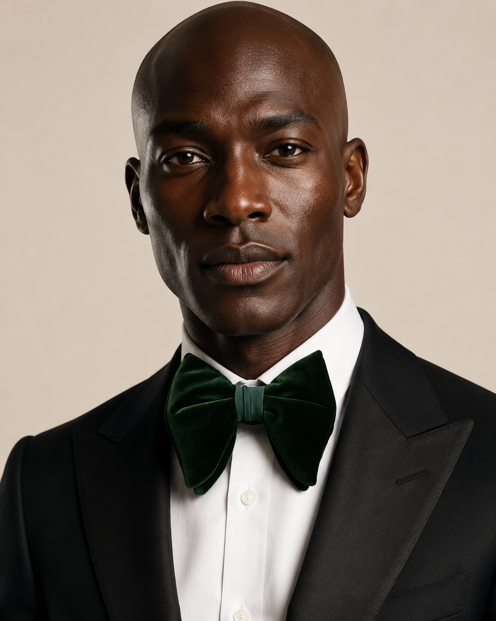 Koss Atelier Emerald Regent Oversized Velvet Bow Tie Set