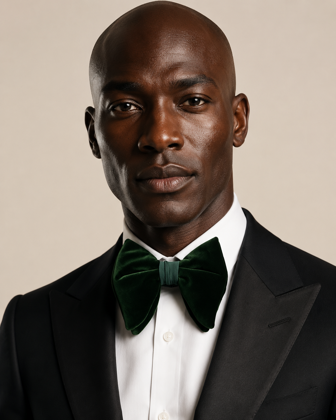 Koss Atelier Emerald Regent Oversized Velvet Bow Tie Set