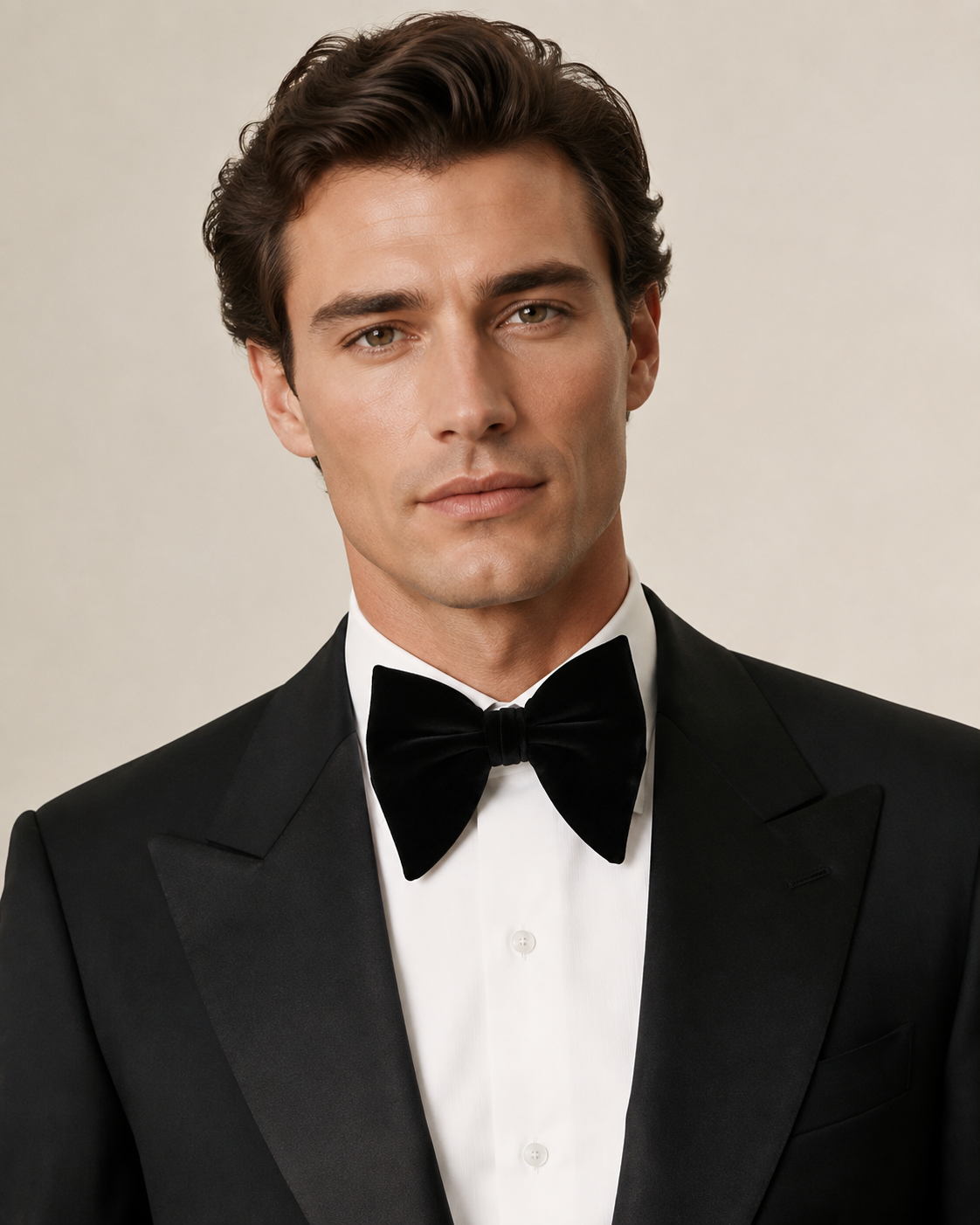 Koss Atelier Noir Majeste Oversized Velvet Bow Tie Set