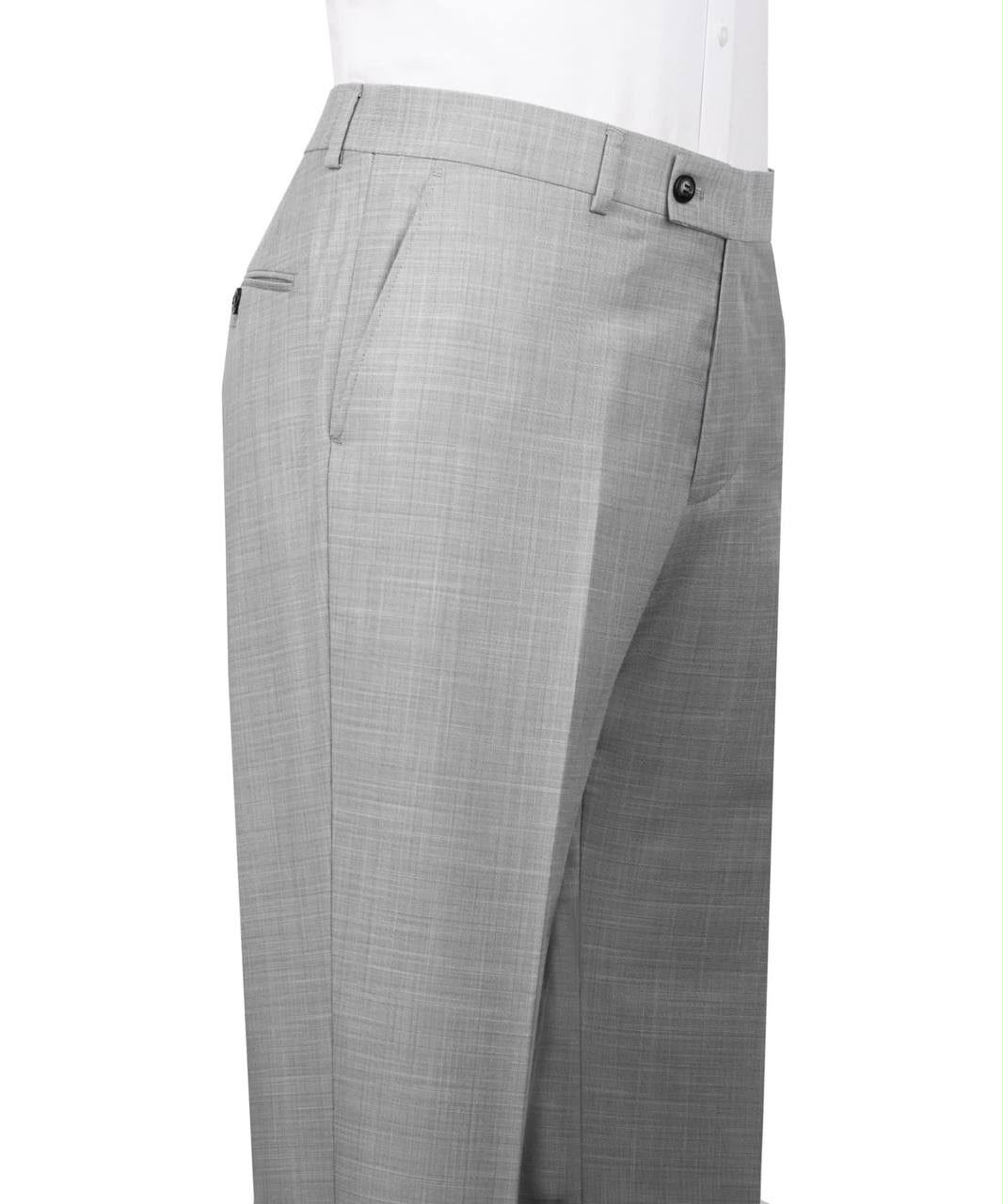Gray checkered pants on a white background