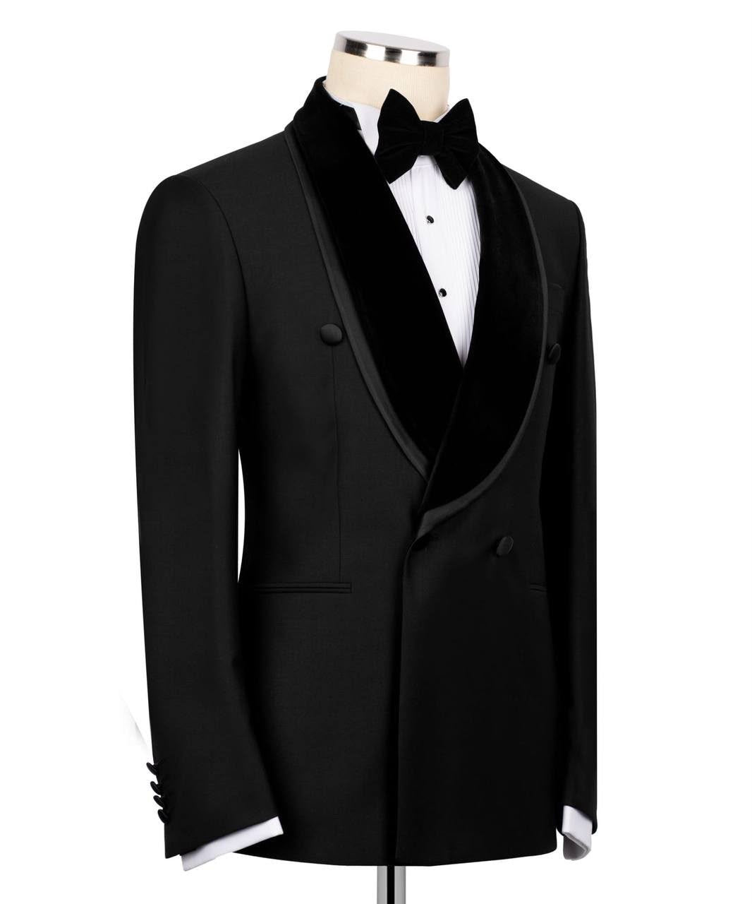 Black tuxedo jacket on a mannequin 
