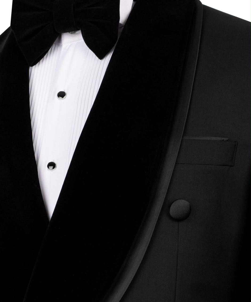 Black tuxedo with a bow tie 