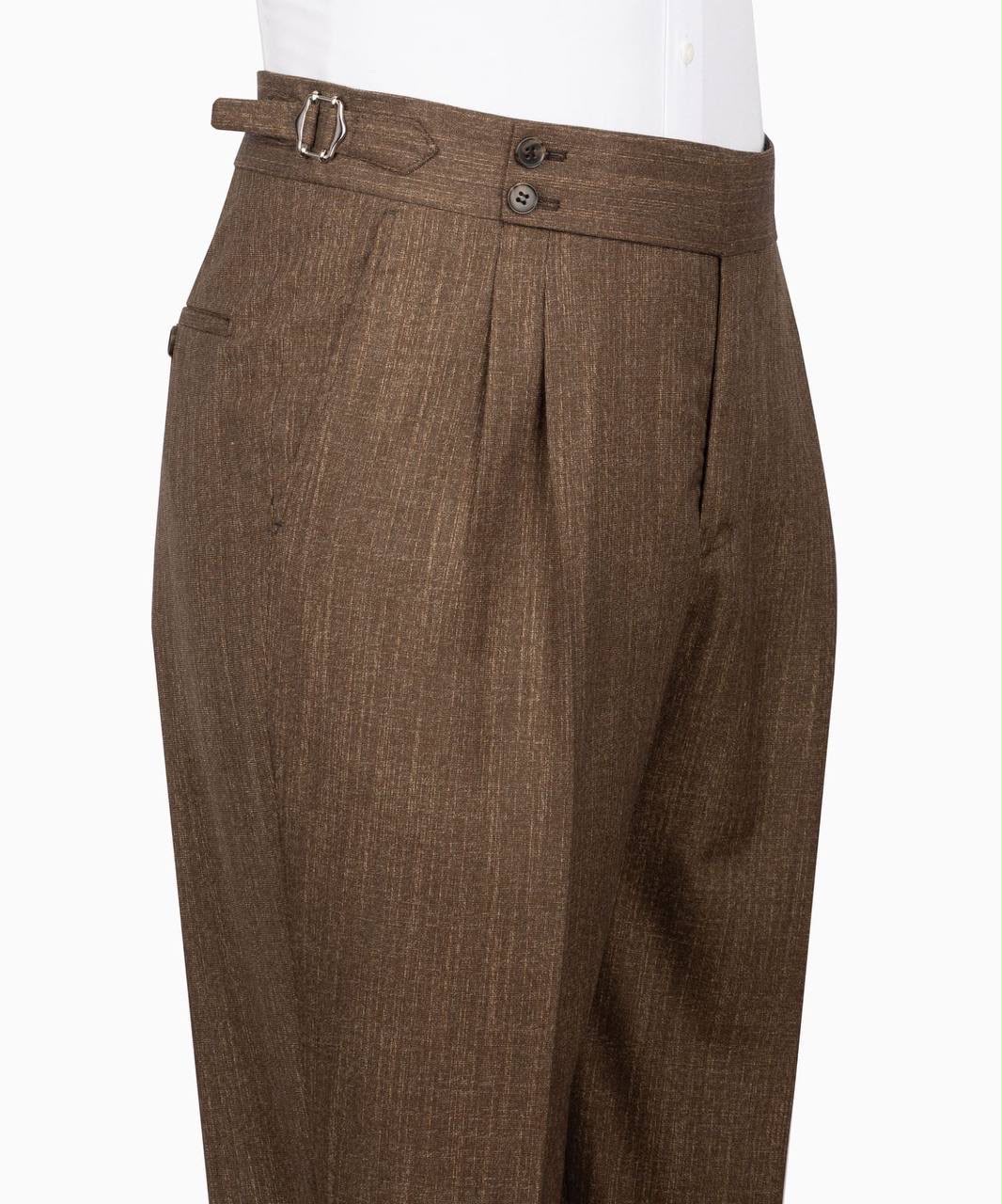 Brown pleated pants