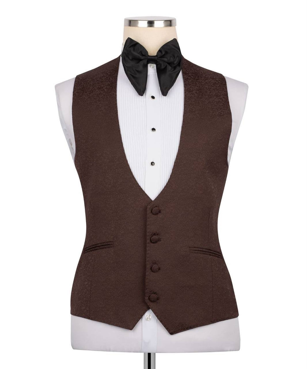 Black tuxedo vest with bow tie on a mannequin 