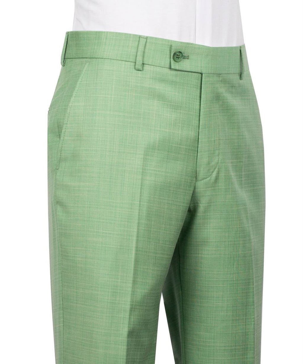Green checkered pants on a white background