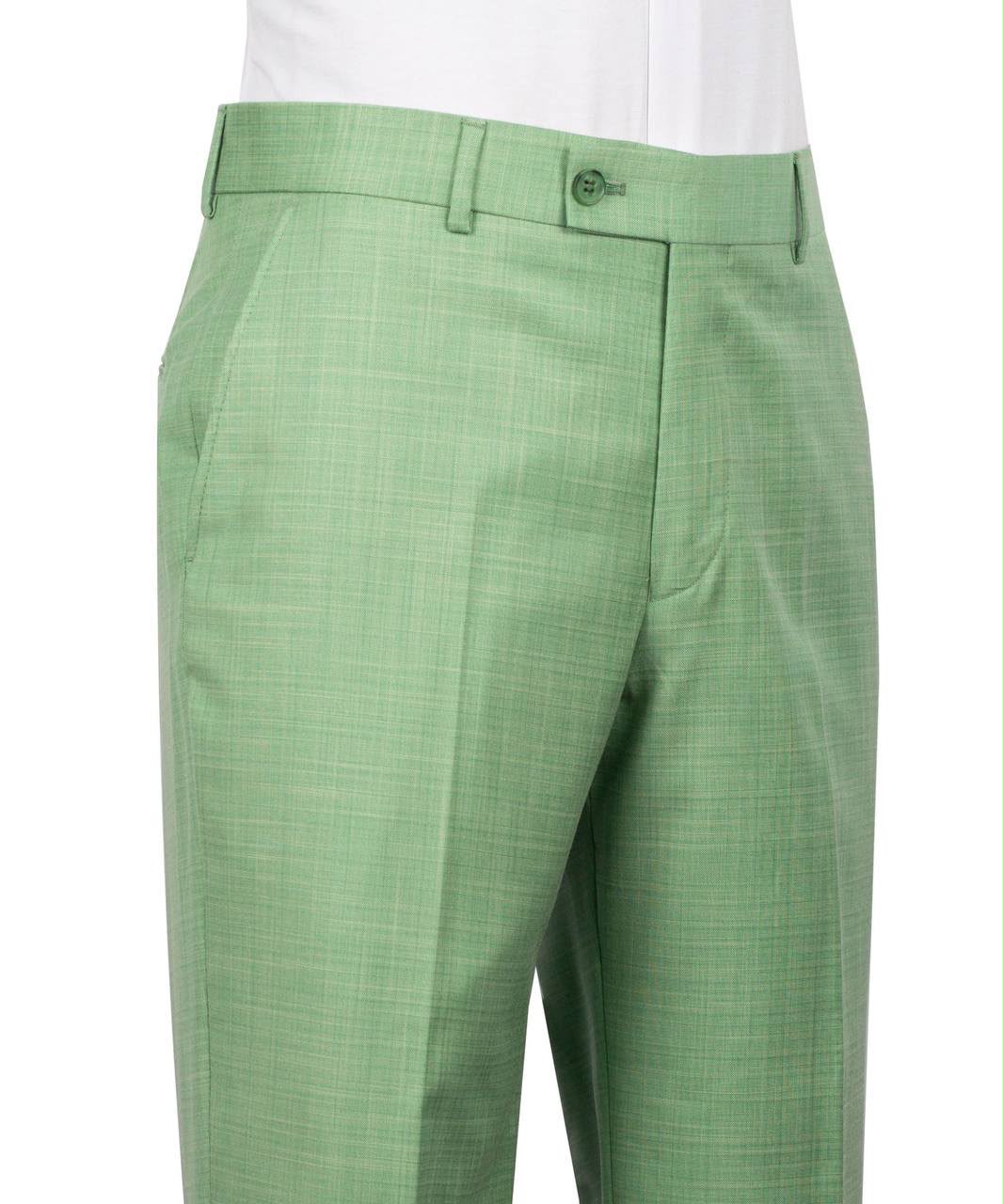 Green checkered pants on a white background