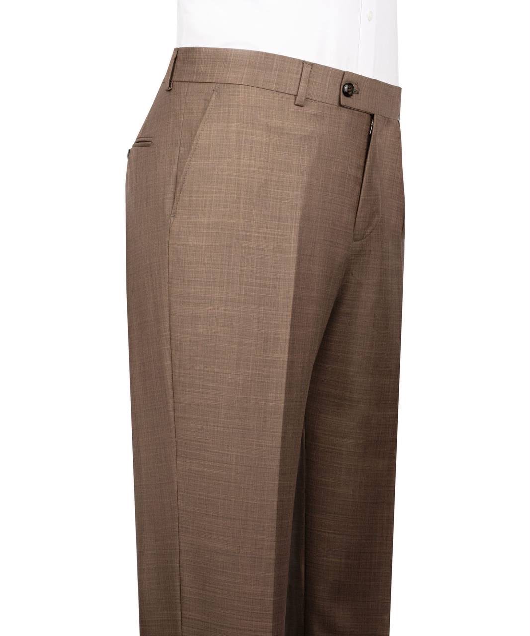Brown dress pants on a white background