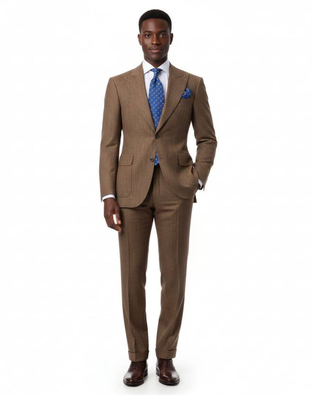 Men's Tobacco Brown Slim Fit Suit