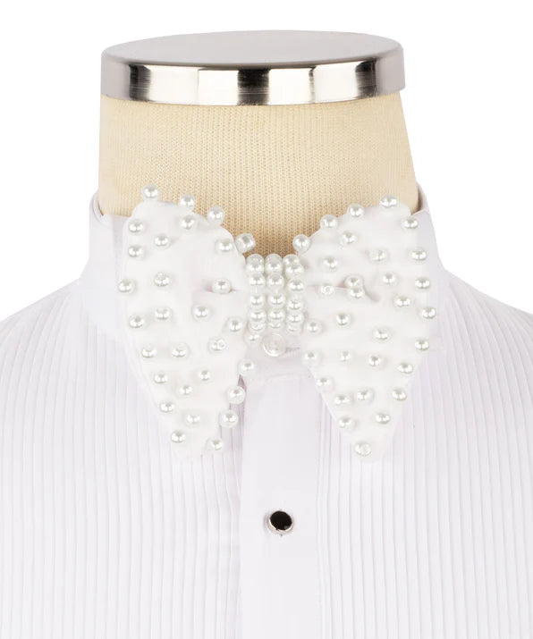 Grand White Velvet Bow Tie - Luxury Formal Accessory | Koss Atelier