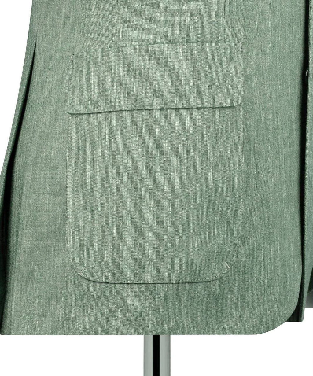 Sage Green Slim Fit Wedding Suit for Men