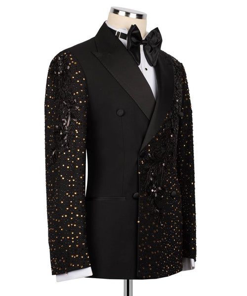 Noir Impérial Crystal Floral Tuxedo