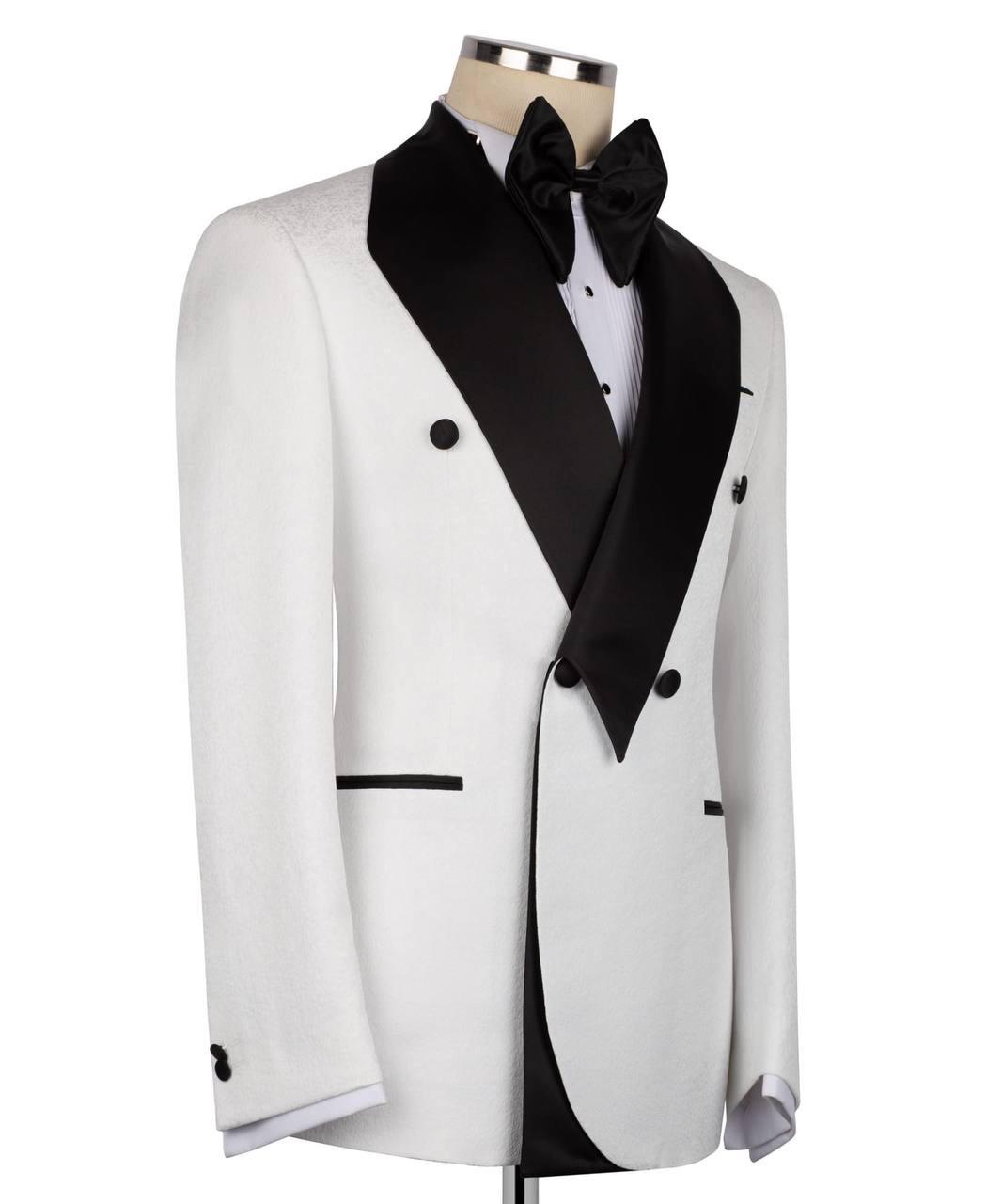 Koss Atelier Monte Carlo Ivory Black Double-Breasted Tuxedo