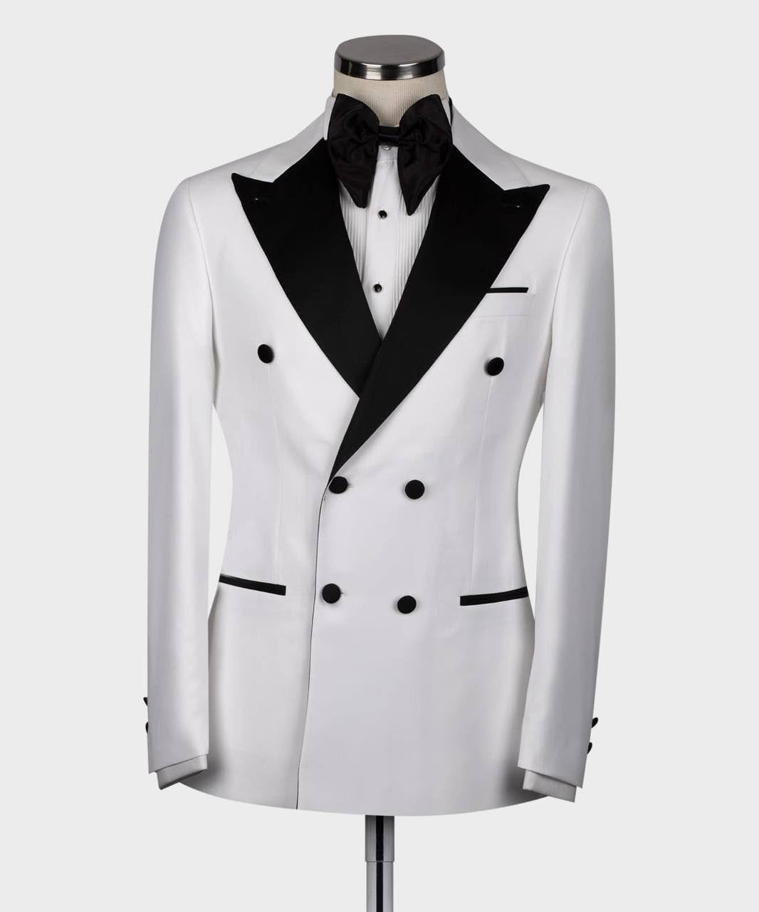 Koss Atelier Monte Carlo White & Black Double-Breasted Tuxedo
