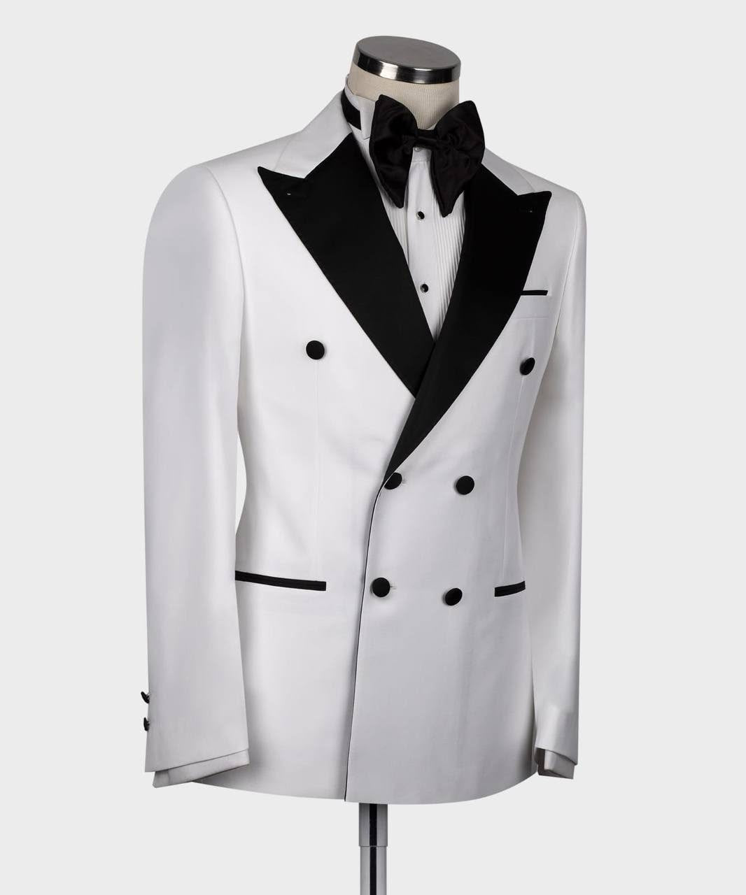 Koss Atelier Monte Carlo White & Black Double-Breasted Tuxedo