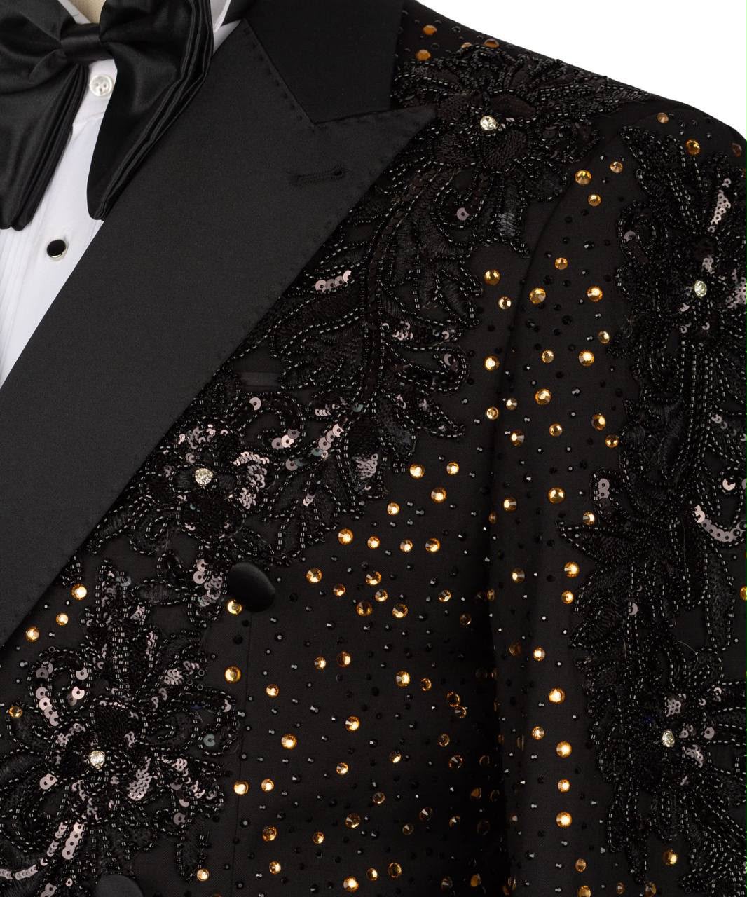 Noir Impérial Crystal Floral Tuxedo