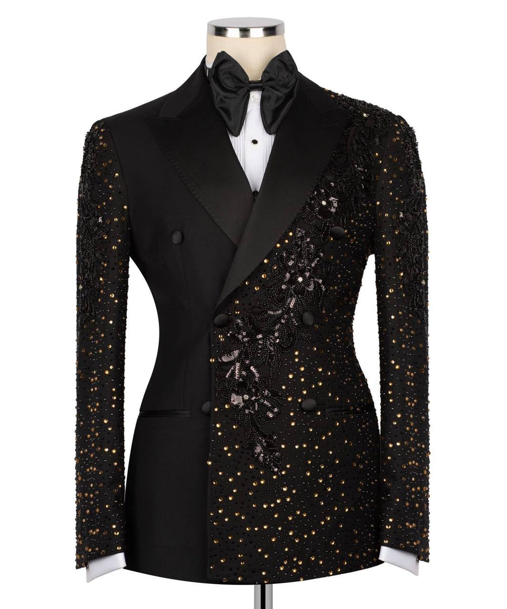 Noir Impérial Crystal Floral Tuxedo