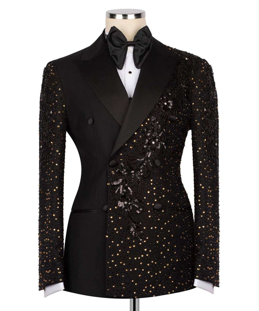 Noir Impérial Crystal Floral Tuxedo